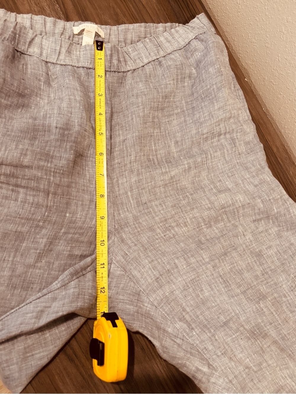 Eileen Fisher Blue Wide-Leg Linen Pull-On Pants Summer Luxury Lightweight Comfy - Picture 6 of 7
